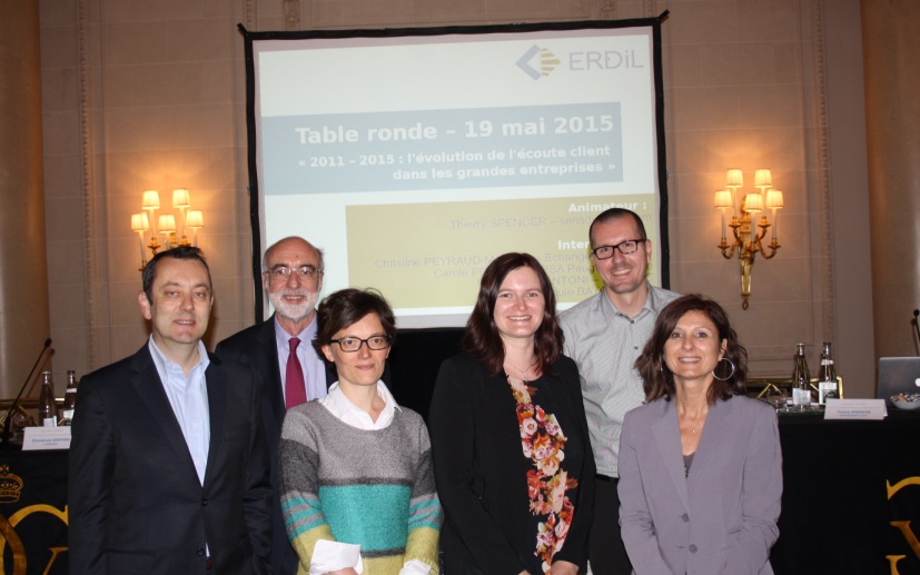 Photo of ERDIL's 2015 Panel Discussion speakers, from the left to the right: Thierry SPENCER, Emmanuel SANTONI, Carole POMMOIS, Séverine VIENNEY, Guillaume ROBARDET, Christine PEYRAUD-MAGNIN