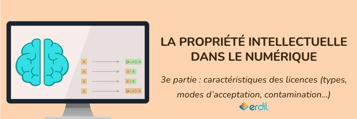 Propriété intellectuelle numérique partie 3 - caractéristiques licences : types, acceptation, contamination (Illustration)